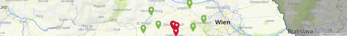 Kartenansicht für Apotheken-Notdienste in der Nähe von Maria-Anzbach (Sankt Pölten (Land), Niederösterreich)